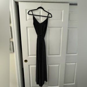 Lulu’s black sparkly maxi wrap dress